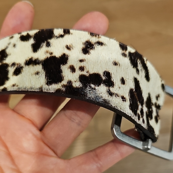 J. Crew Brown and White Patterned Calf Leather Belt - Picture 4 of 7